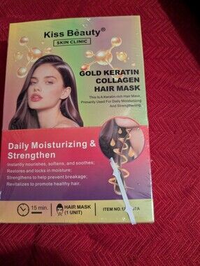 Skin Gold Keratin Collagen Hair Mask - Pink/Peach Gradient